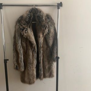 Faux chinchilla coat